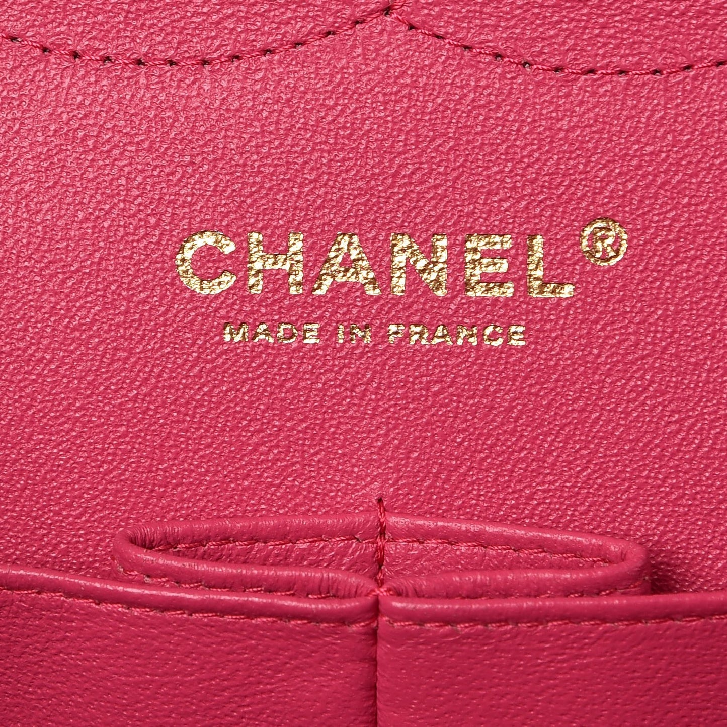 Lambskin Quilted Jumbo Double Flap Fuchsia