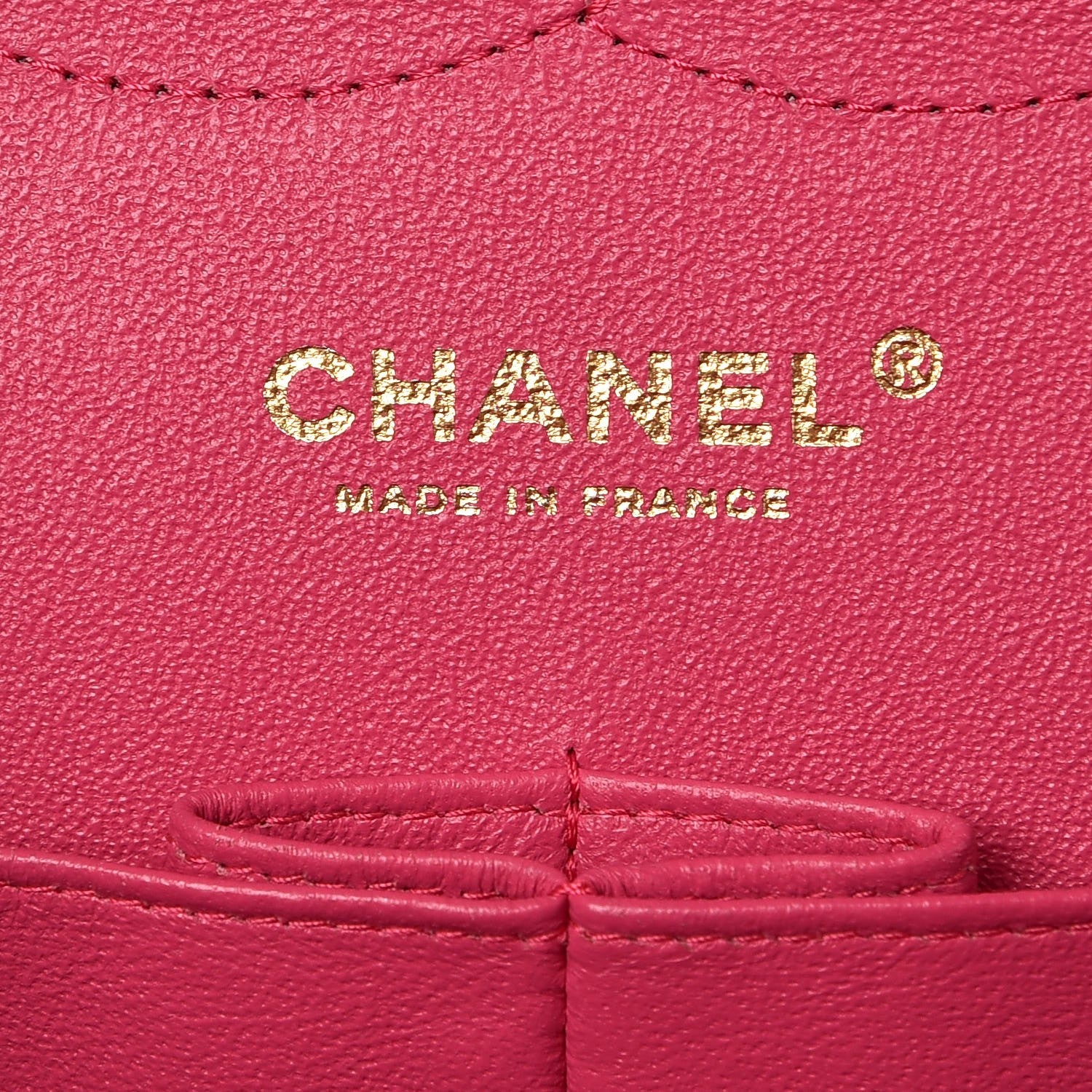 Chanel Lambskin Quilted Jumbo Double Flap Fuchsia 7 of 9