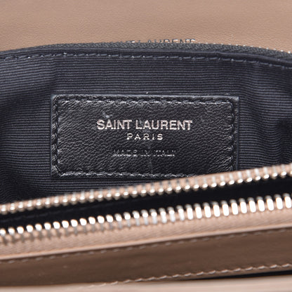 Saint Laurent Calfskin Y Quilted Monogram Medium Loulou Chain Satchel Desert Storm 6 of 9