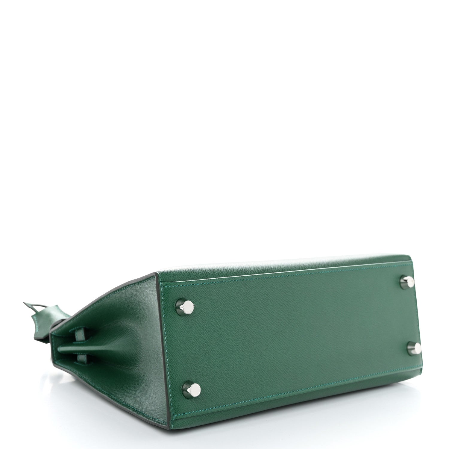 Hermes Madame Calfskin Kelly Sellier 25 Vert Moyen 4 of 12