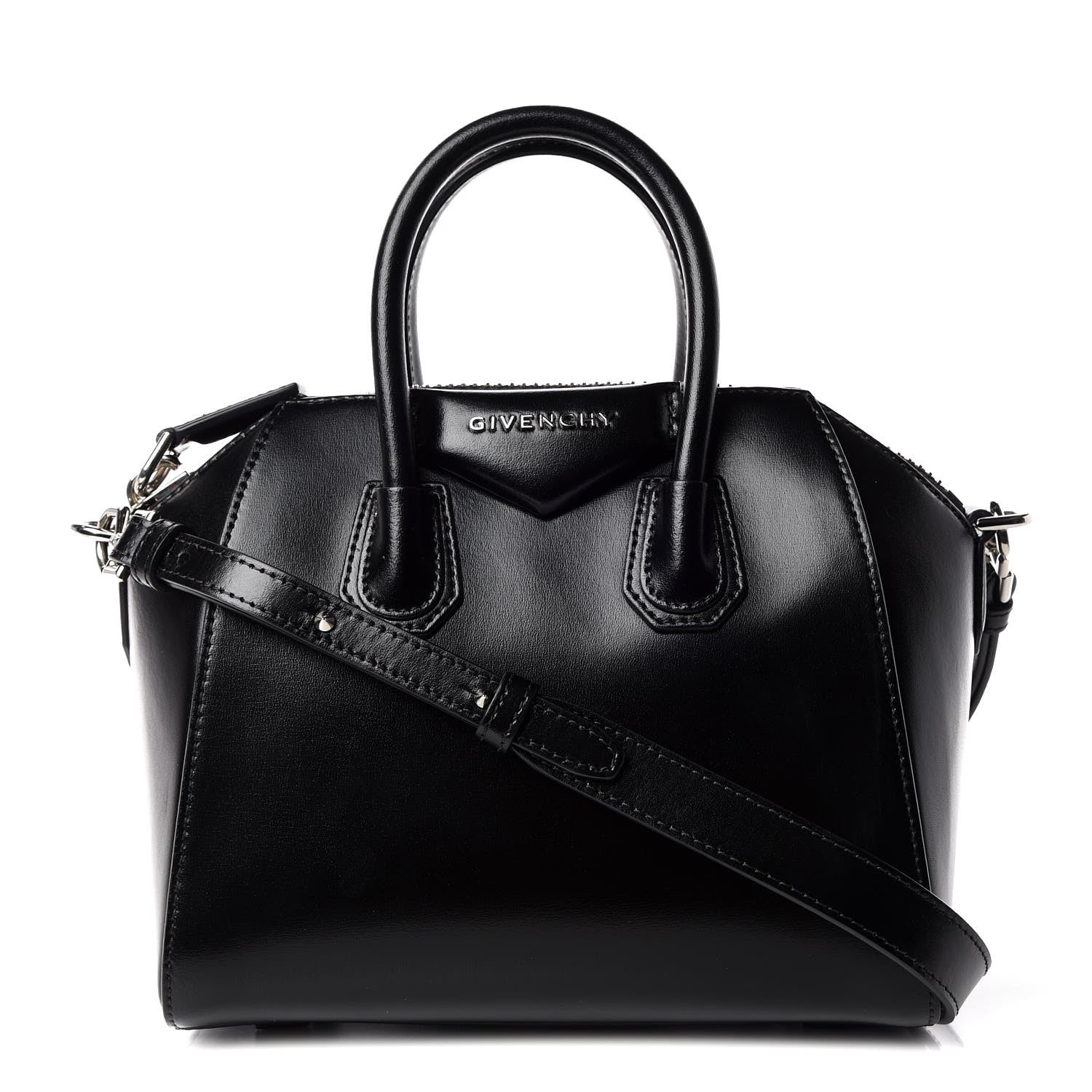 Givenchy Shiny Lord Calfskin Mini Antigona Black 1 of 11