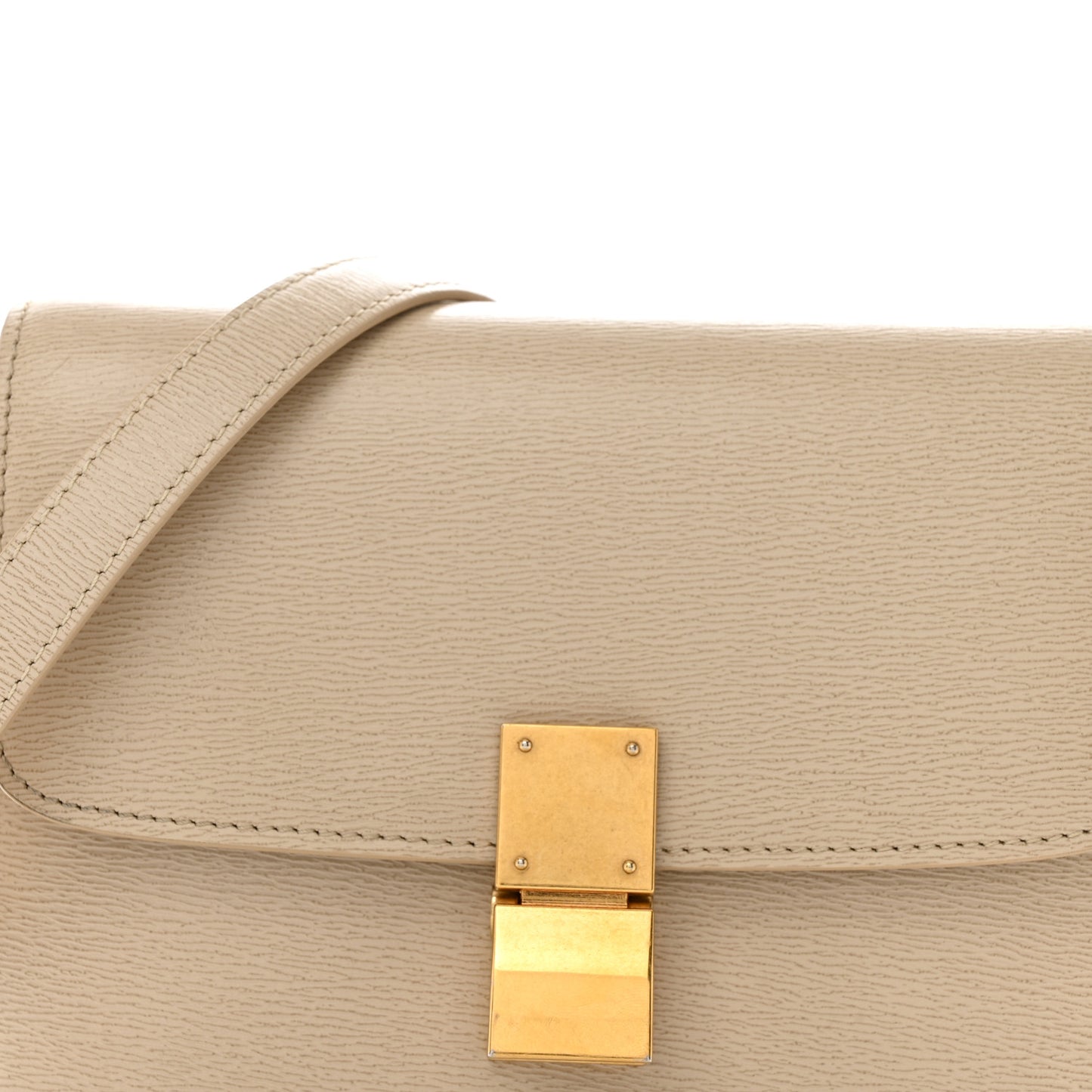 Liege Calfskin Small Classic Box Flap Bag Linen
