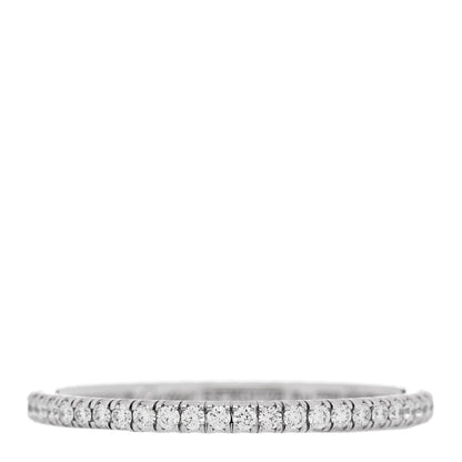 Cartier 18K White Gold Diamond 1.5mm Etincelle de Cartier Wedding Band Ring 53 6.5 1 of 5