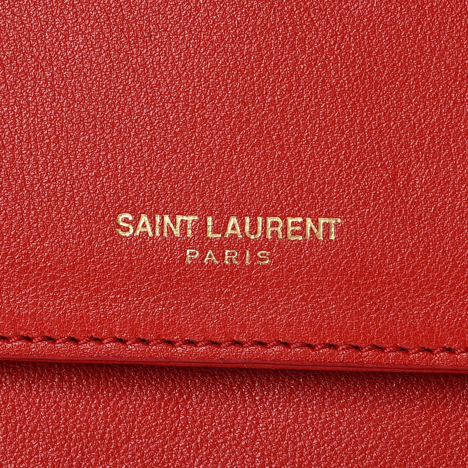 Saint Laurent Calfskin Medium Moujik Top Handle Bag Lipstick Red 7 of 18