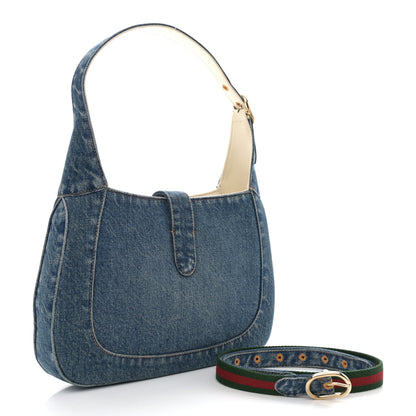 Gucci Denim Small Jackie Shoulder Bag Blue Denim 3 of 11