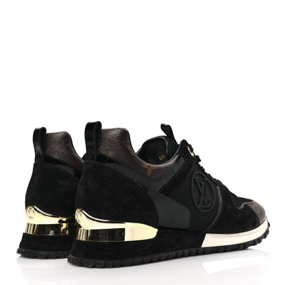 Louis Vuitton Suede Monogram Run Away Sneakers 38.5 Black 4 of 8