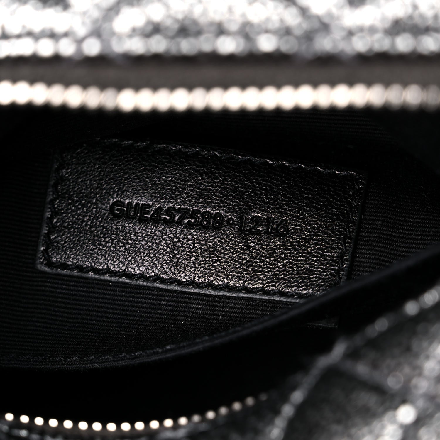Saint Laurent Metallic Grain De Poudre Y Quilted Monogram Mini Loulou Camera Bag Gun Metal 7 of 13