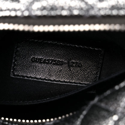 Saint Laurent Metallic Grain De Poudre Y Quilted Monogram Mini Loulou Camera Bag Gun Metal 7 of 13