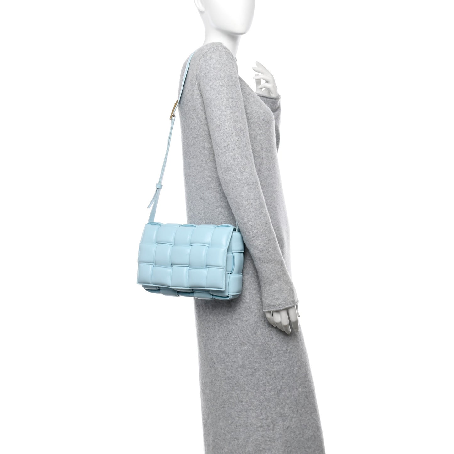 Maxi Intrecciato Padded Cassette Crossbody Bag Linoleum
