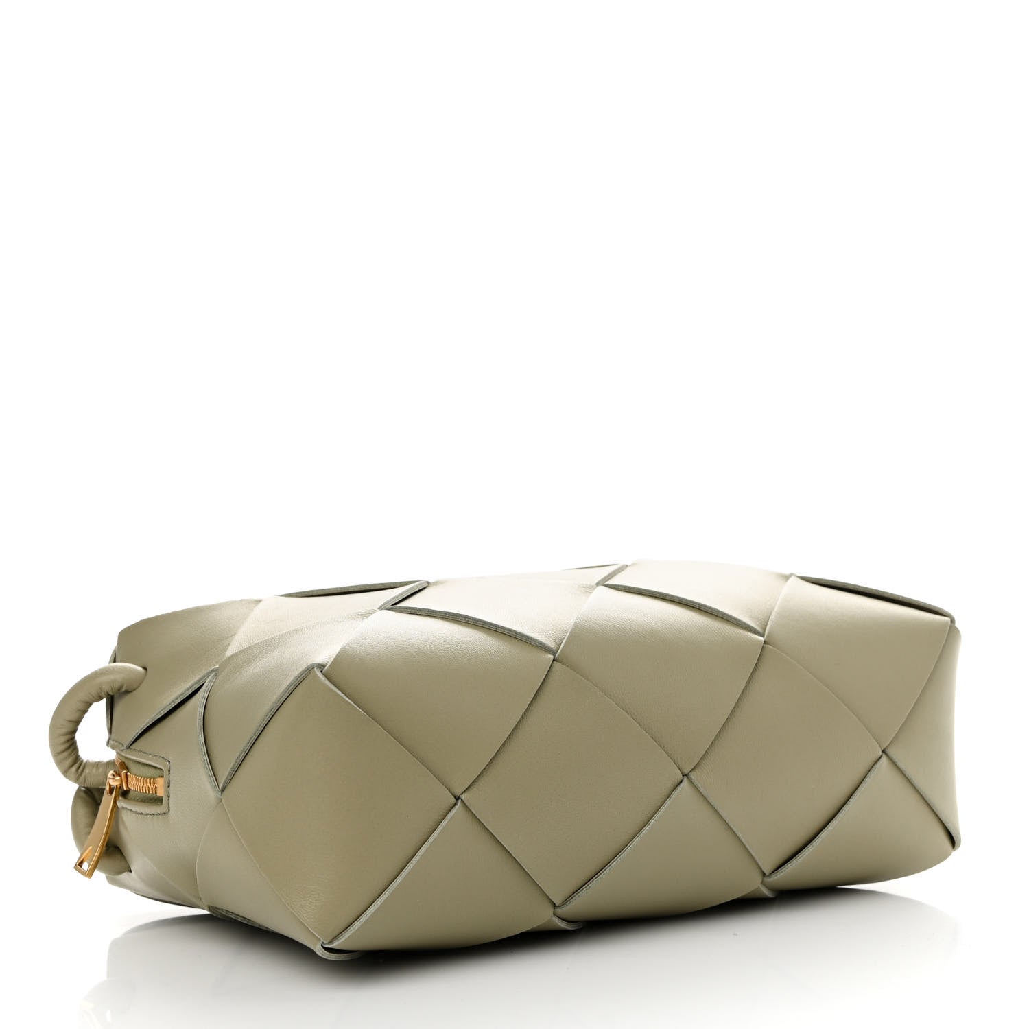 Bottega Veneta Lambskin Maxi Intreccio Small Cassette Camera Bag Travertine 4 of 9