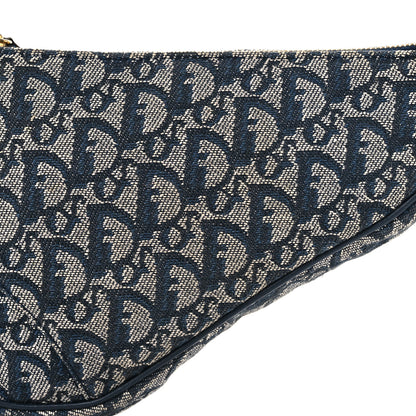 Christian Dior Monogram Mini Saddle Pochette Navy 8 of 14