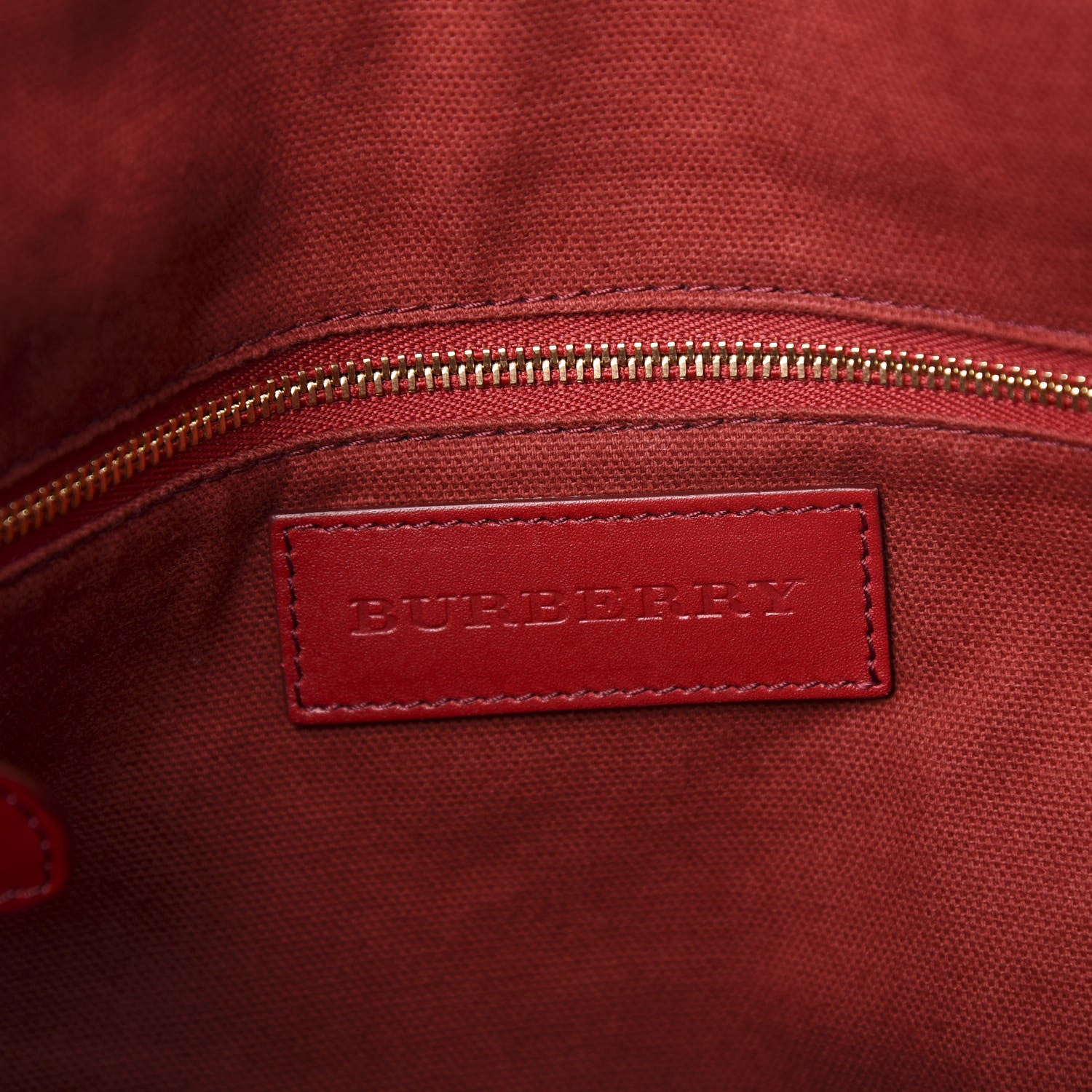 Burberry Haymarket Check Medium Salisbury Tote Military Red 6 of 14