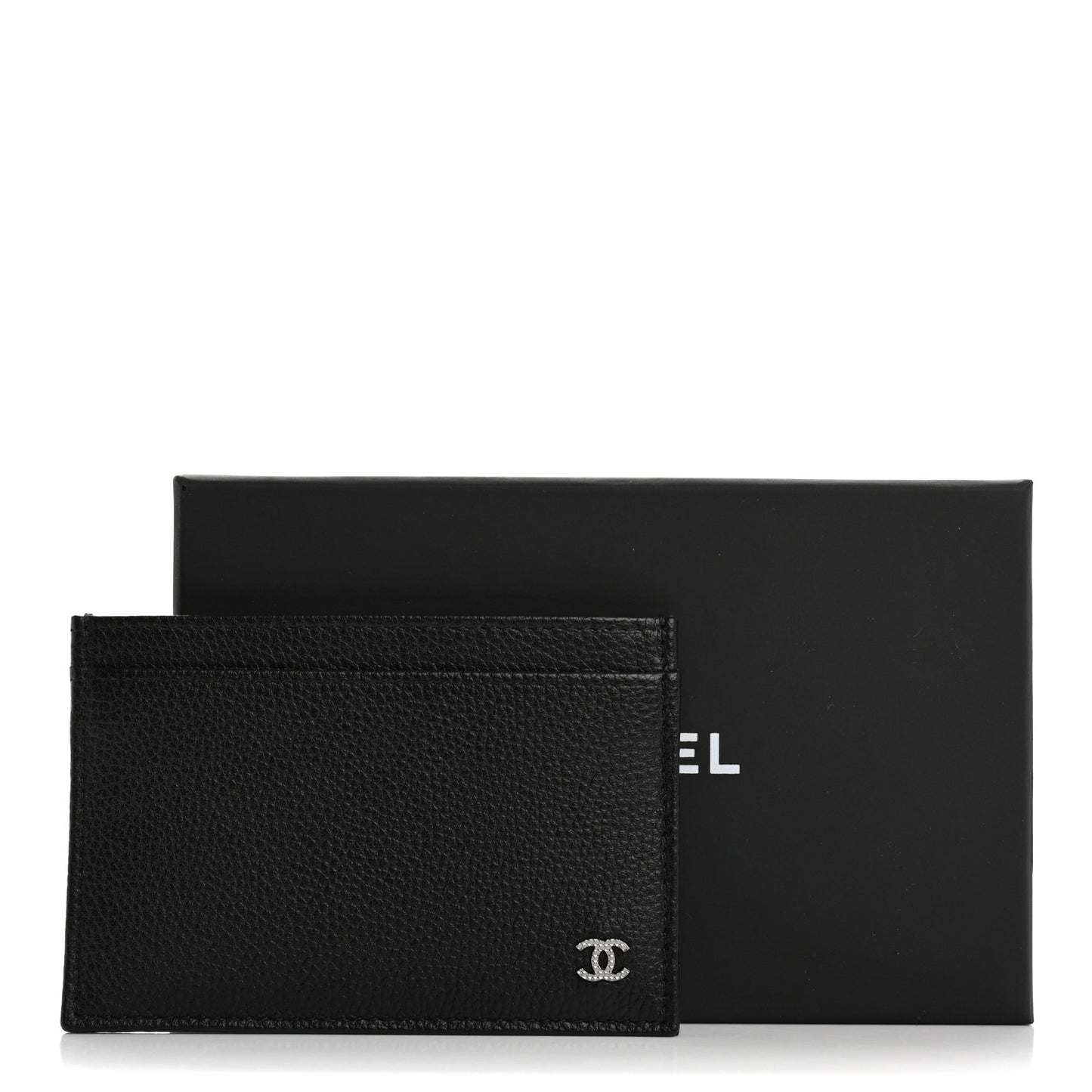 Grained Calfskin CC Card Holder Black