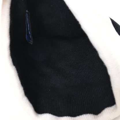 Chanel Cashmere CC Beanie Hat Black White 4 of 5