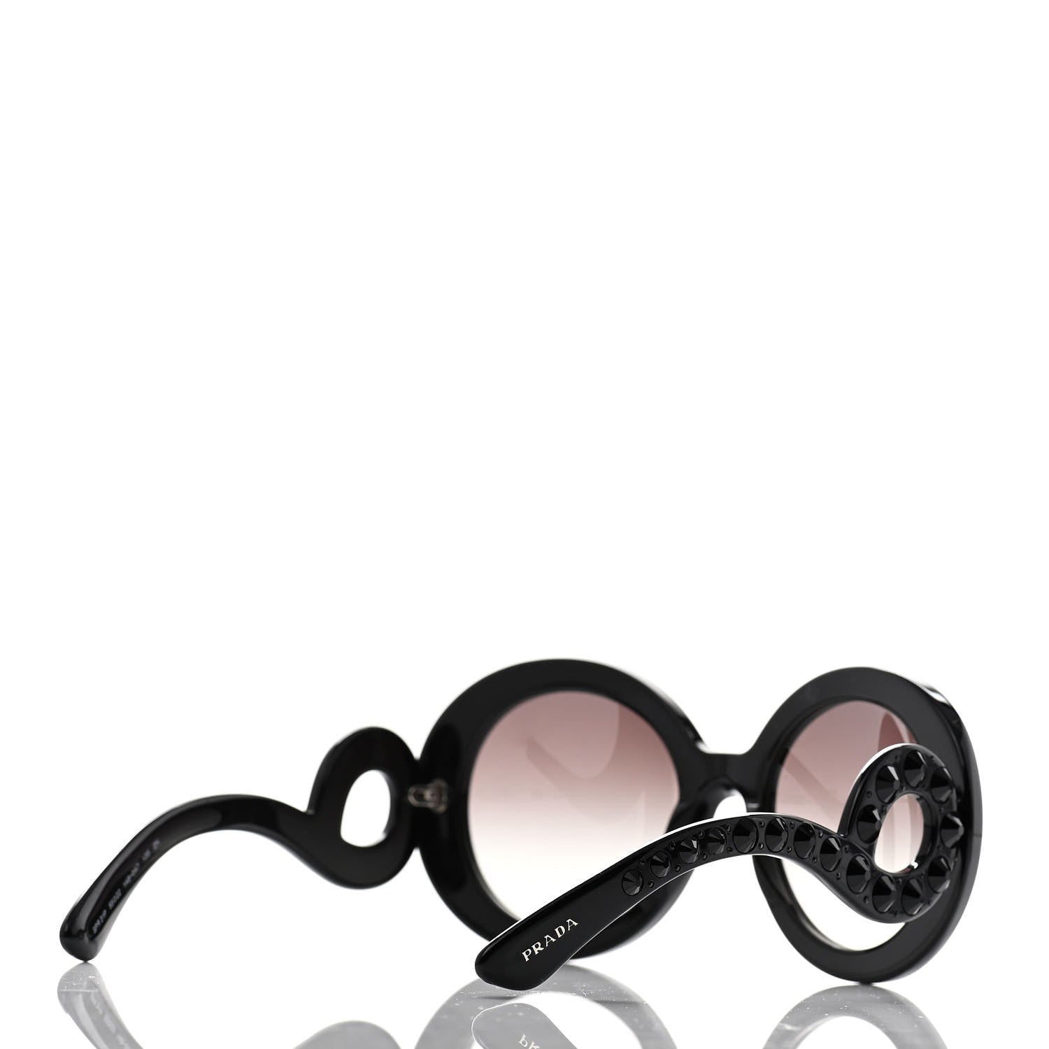 Prada Crystal Baroque Sunglasses SPR 31P Black 4 of 6