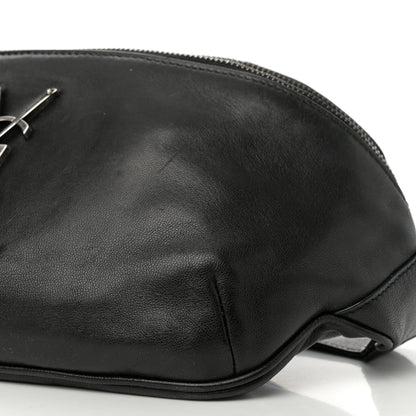Saint Laurent Calfskin Monogram Belt Bag Black 10 of 18