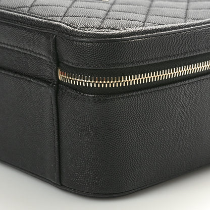 Chanel Caviar Quilted Large CC Filigree Vanity Case Black 11 of 13