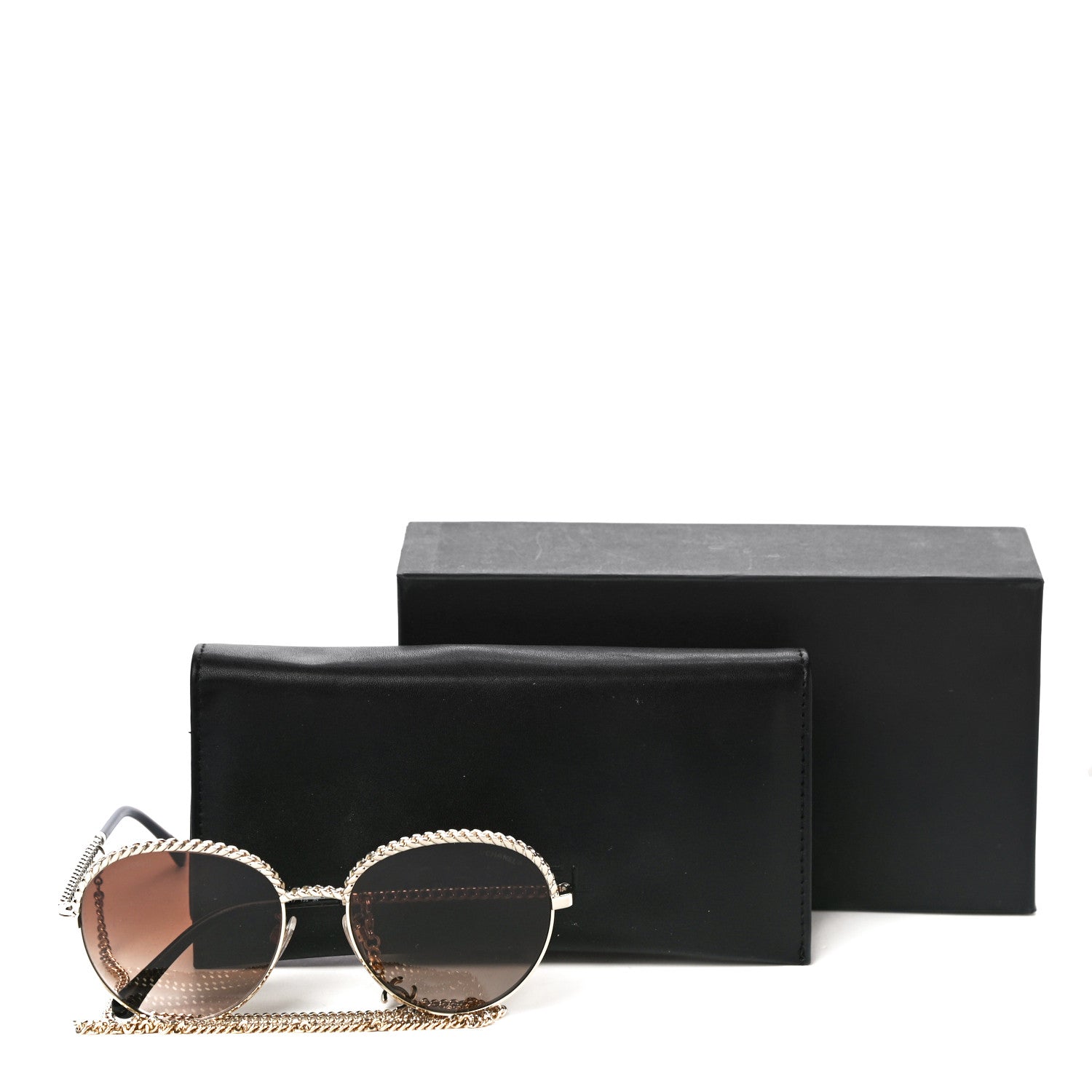 Chanel Chain Pantos Sunglasses 4242 Gold Brown 8 of 8