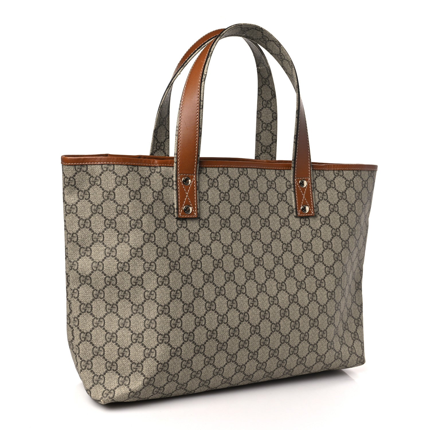 Gucci GG Plus Monogram Medium Signature Web Loop Tote Light Brown 3 of 11