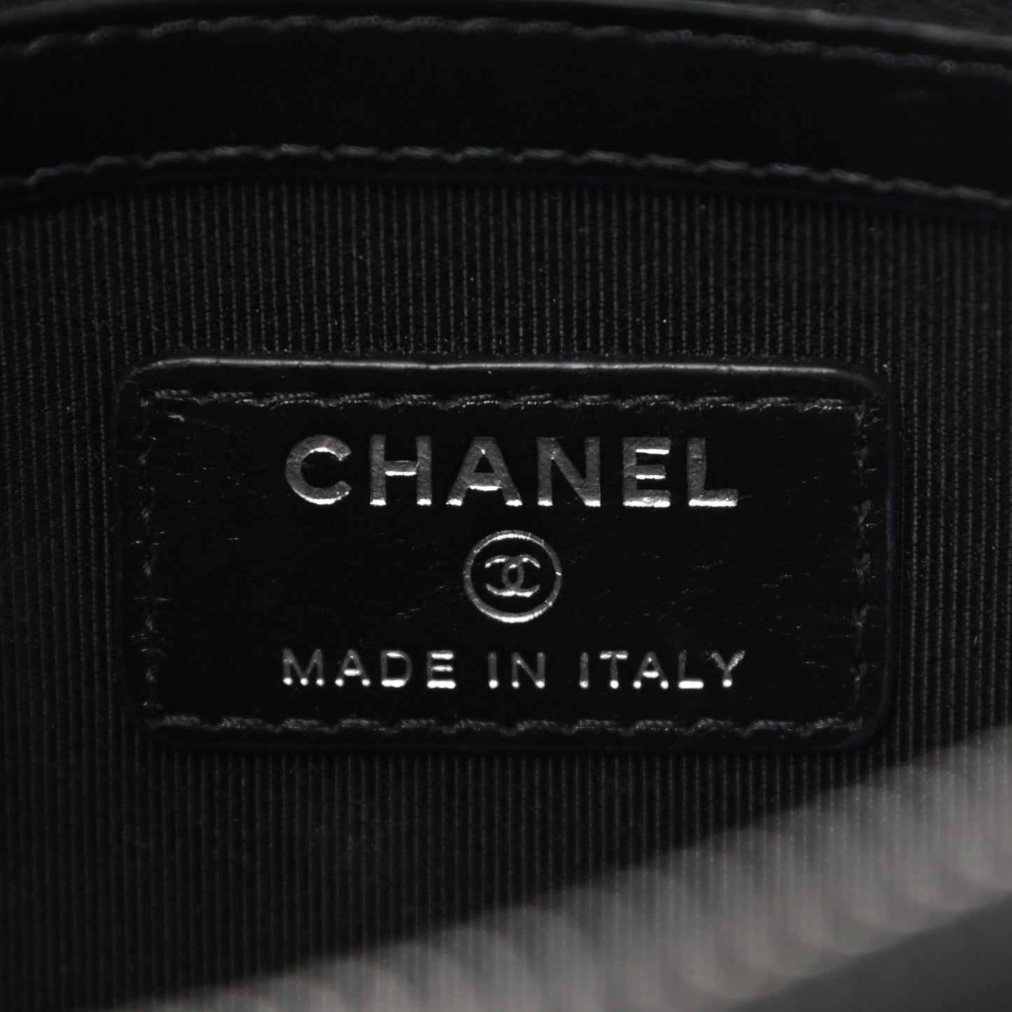 Aged Calfskin Medium Charms Deauville Pouch Black