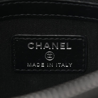 Chanel Aged Calfskin Medium Charms Deauville Pouch Black 6 of 8