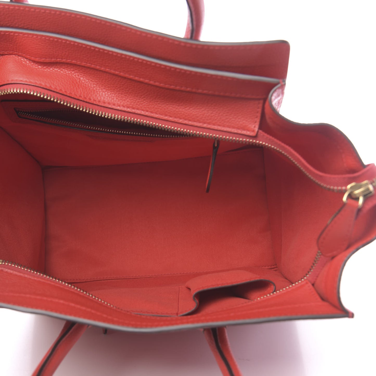 Drummed Calfskin Mini Luggage Coquelicot