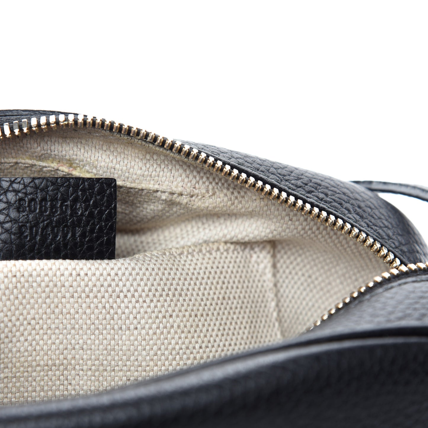 Pebbled Calfskin Small Soho Disco Bag Black