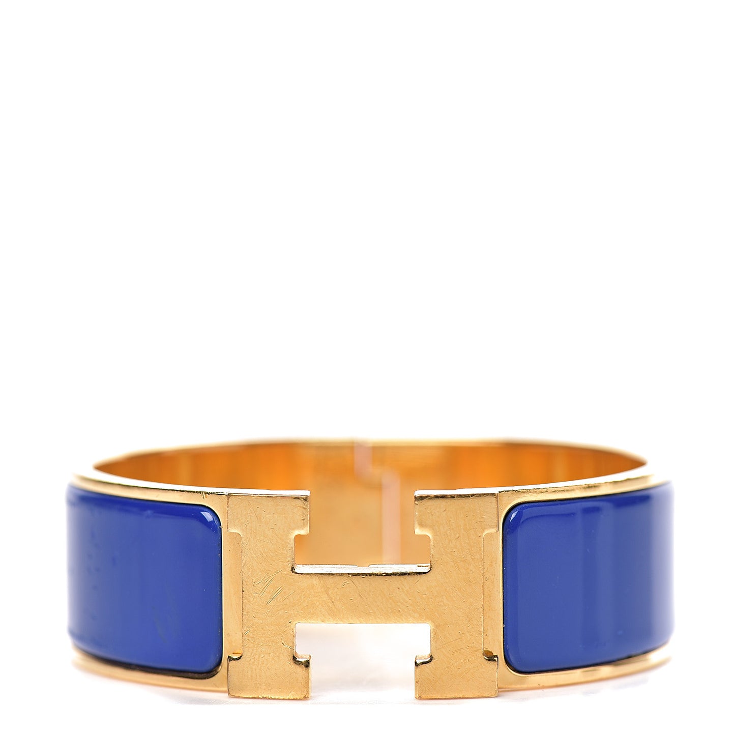 Enamel Wide Clic Clac H Bracelet PM Bleu Royal