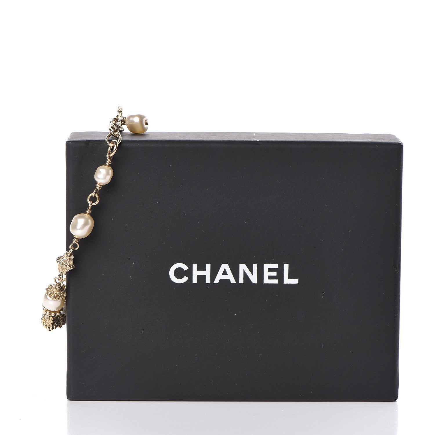Chanel Pearl Crystal CC Flower Bracelet Gold 5 of 5