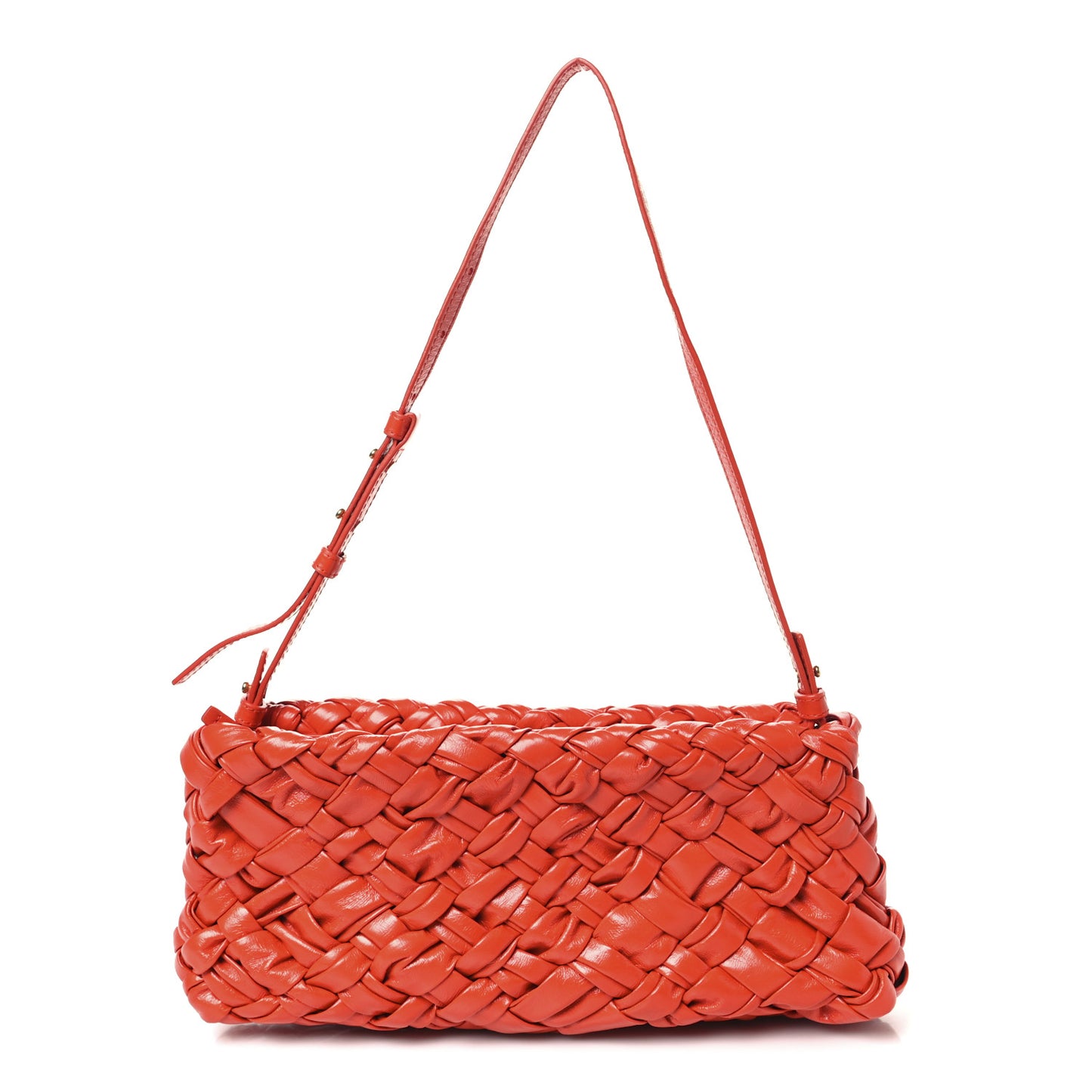 Calfskin Intrecciato Kalimero Cha-Cha Clutch Red
