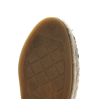 Chanel Laminated Lambskin Grosgrain Embroidered CC Espadrilles 36 Pink Silver Black 7 of 9