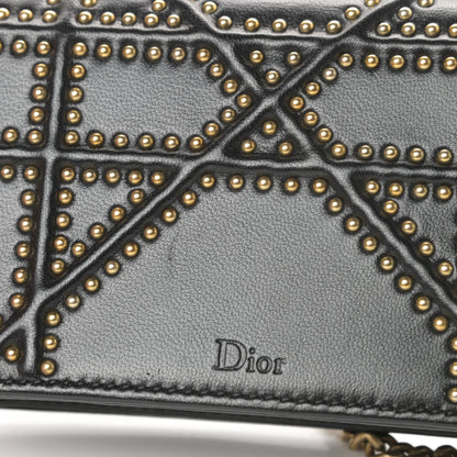 Christian Dior Lambskin Studded Micro Diorama Flap Bag Black 13 of 14