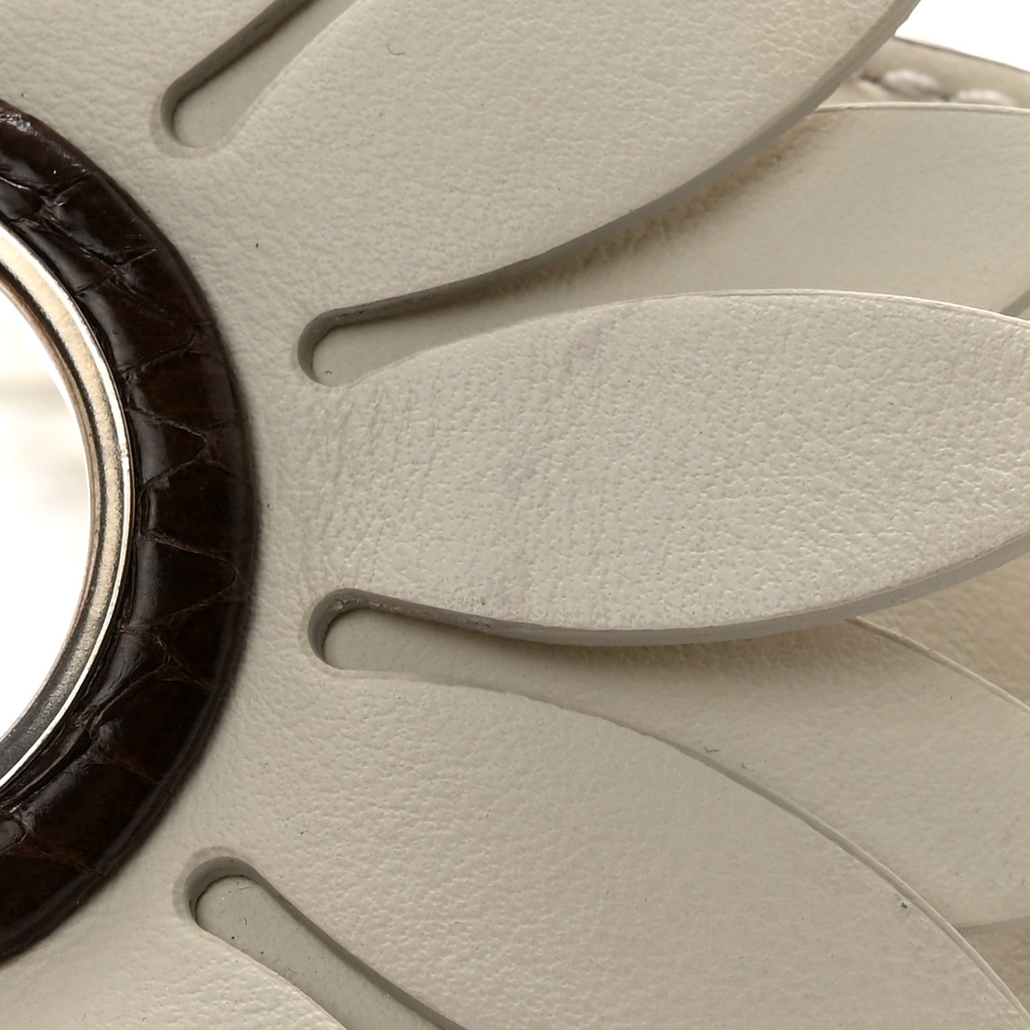 Fendi Calfskin Flower Strap You White 7 of 7