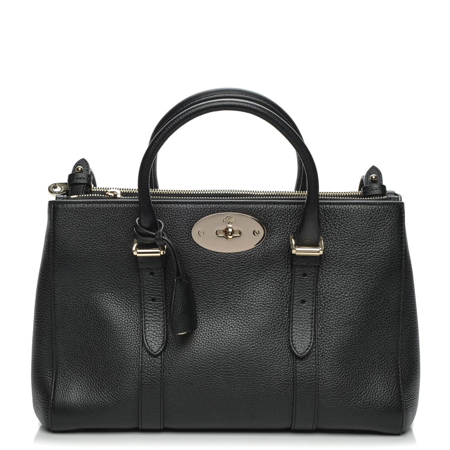 Classic Grain Small Bayswater Double Zip Tote Black