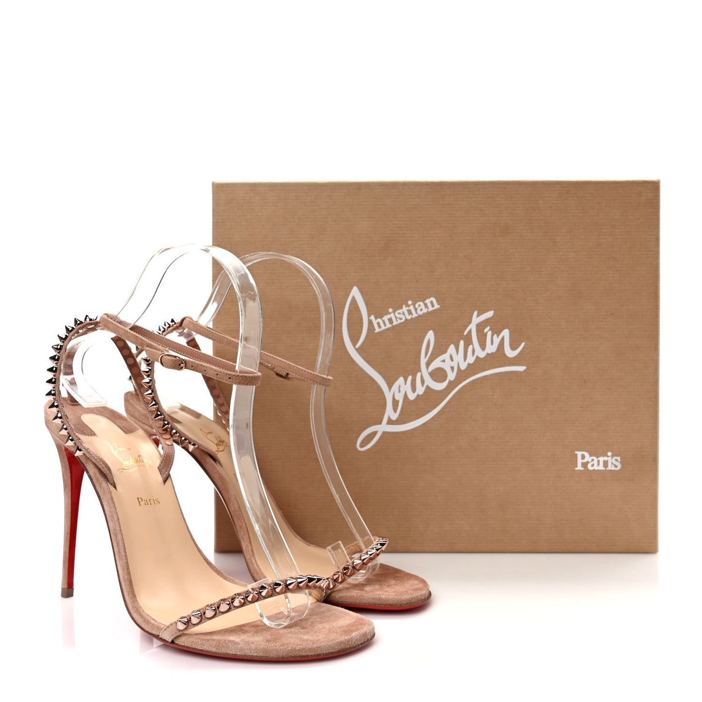 Veau Velour Spiked So Me 100 Sandals 38.5 Courtisane Bronze