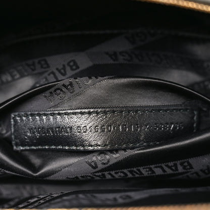 Balenciaga Shiny Goatskin Allover Logo Embossed XS Souvenir Belt Bag Gris 7 of 10