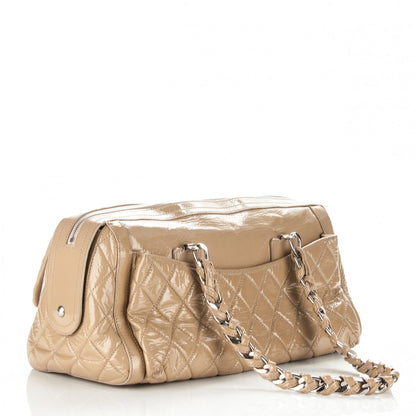 Chanel Patent Quilted Day Glo Flap Bag Beige 2 of 20