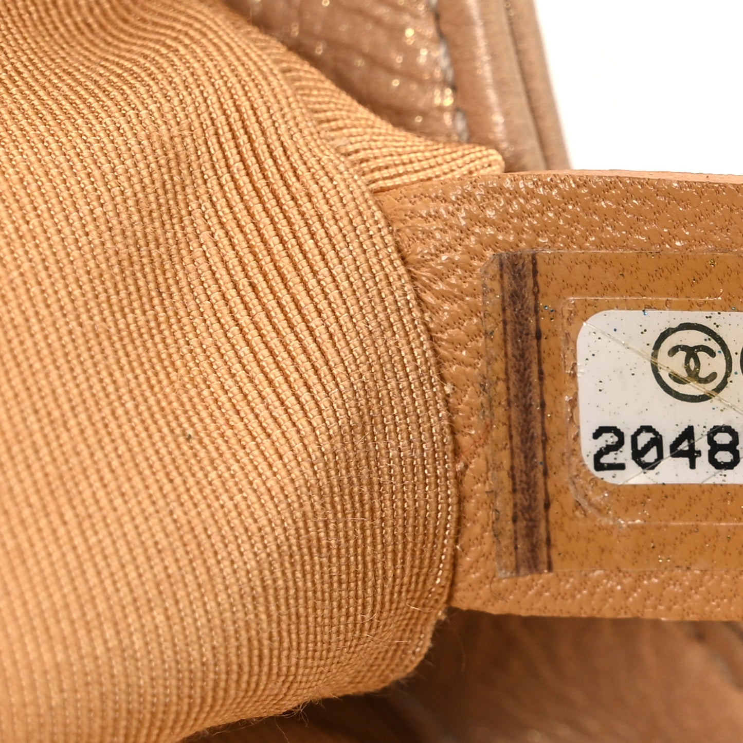 Pearl Calfskin Quilted Small Boy Flap Gold