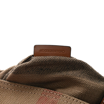 Burberry Canvas Mega Check Medium Ashby Hobo Saddle Brown 8 of 11