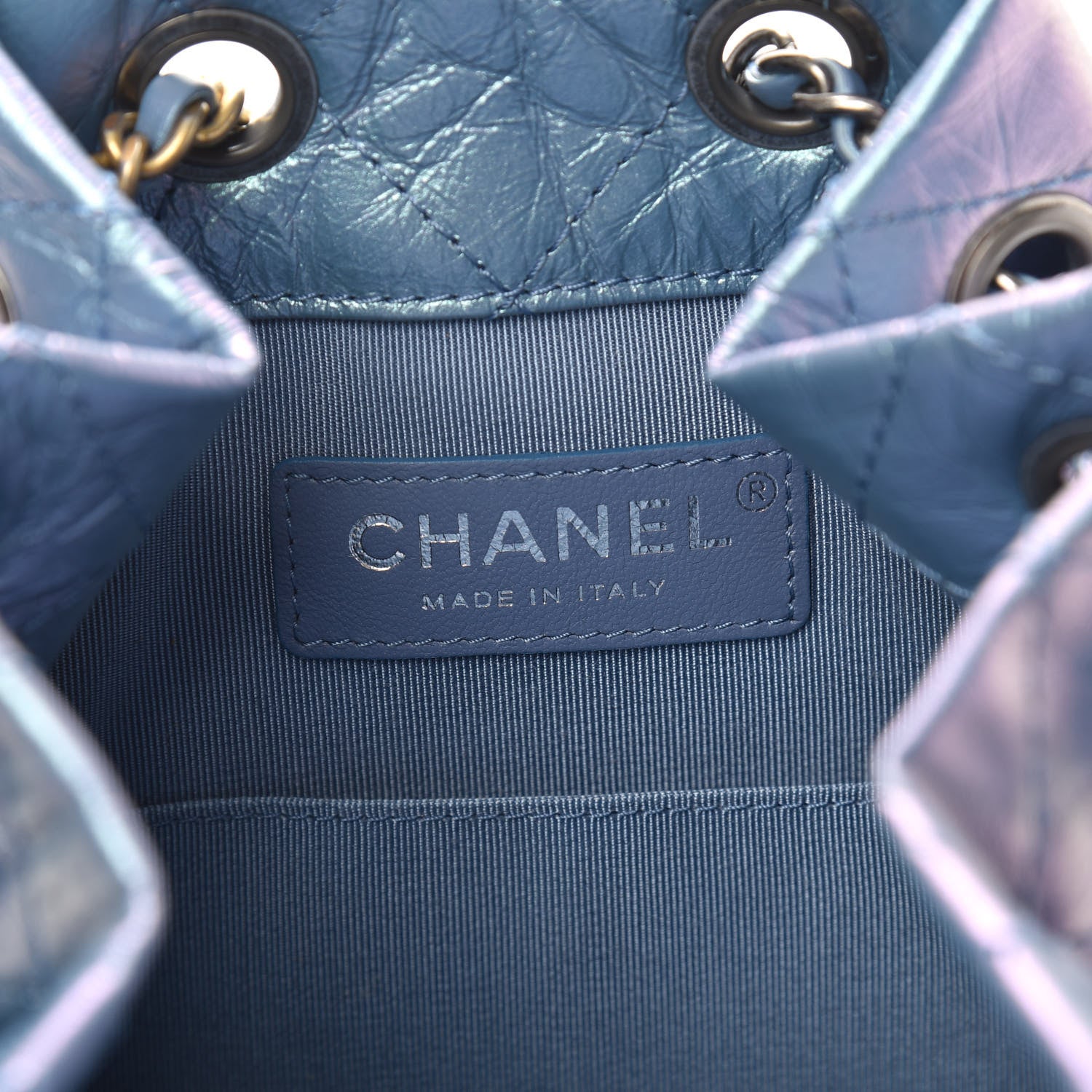 Chanel Iridescent Lambskin Calfskin Small Quilted Gabrielle Backpack Light Purple 6 of 10