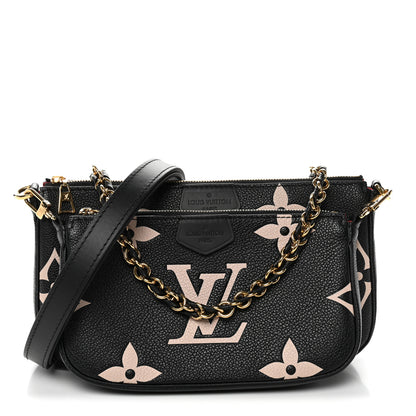 Louis Vuitton Empreinte Monogram Giant Multi Pochette Accessories Black Beige 1 of 9