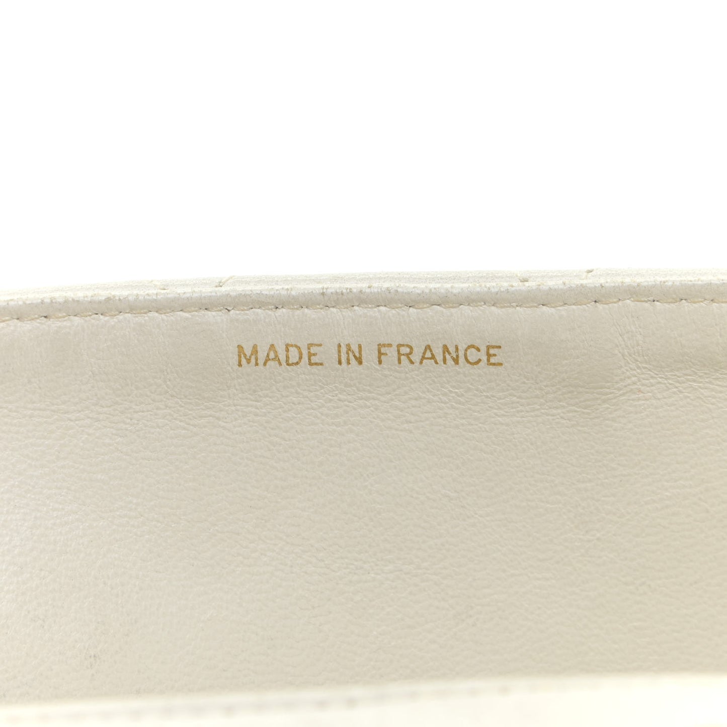 Lambskin Quilted Medium Single Flap White