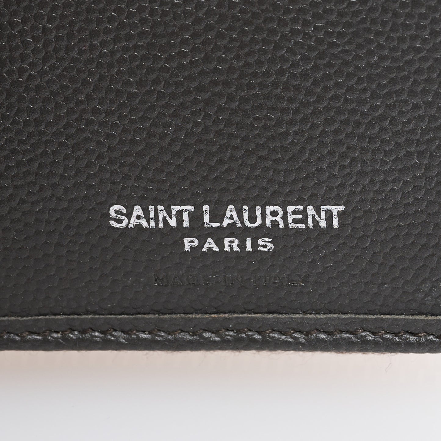 Grain De Poudre Matelasse Chevron Monogram Compact Zip Around Wallet Fog