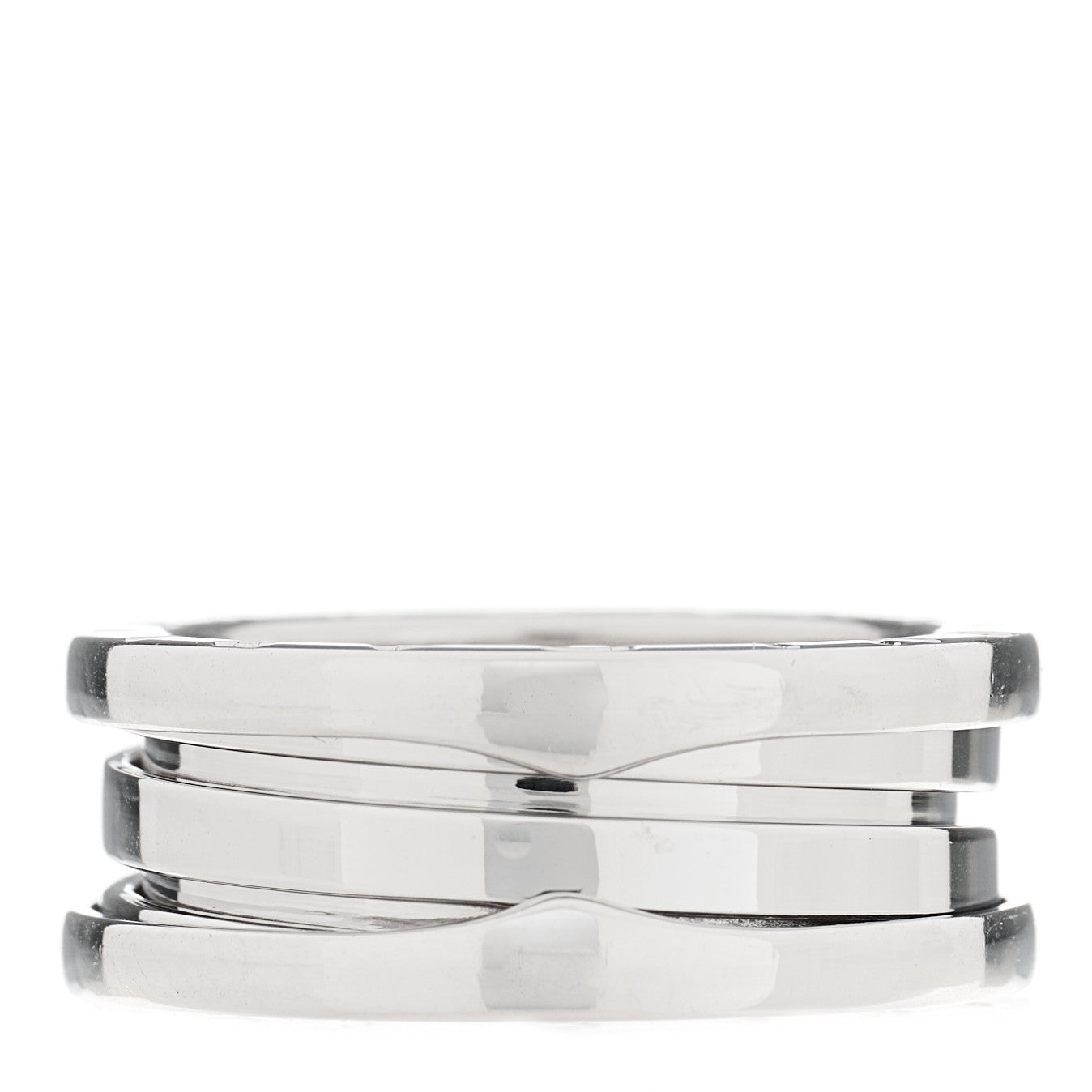 Bulgari 18K White Gold B.Zero1 Two-Band Ring 52 6 1 of 5