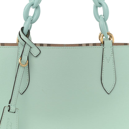 Burberry Calfskin Haymarket Check Small Reversible Tote Pale Opal 8 of 12