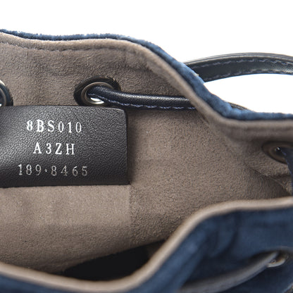 Fendi Velluto Crystal F is Mini Mon Tresor Bucket Bag Blue Notte 6 of 9