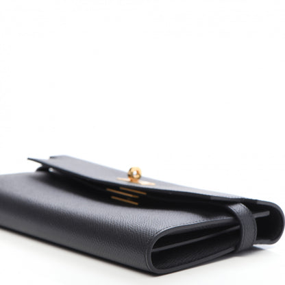 Hermes Epsom Kelly Longue Wallet Black 7 of 9