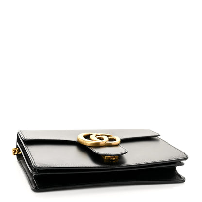 Gucci Knight Calfskin Medium GG Marmont Chain Handle Bag Black 3 of 9