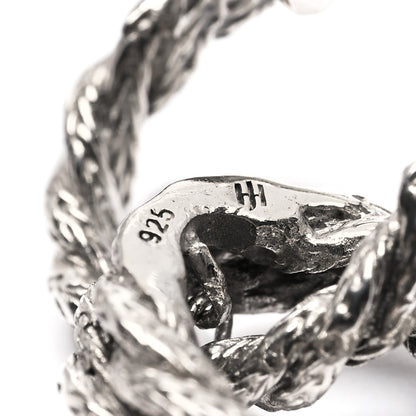 John Hardy Sterling Silver Small Twist Chain Double Hoop Earrings 4 of 4