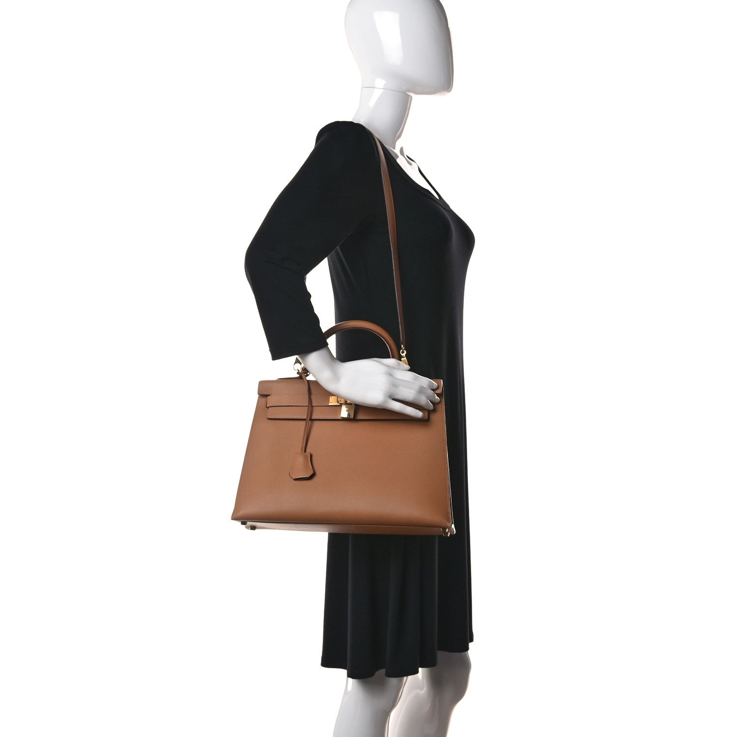 Hermes Epsom Kelly Sellier 32 Camel Tabac 2 of 23